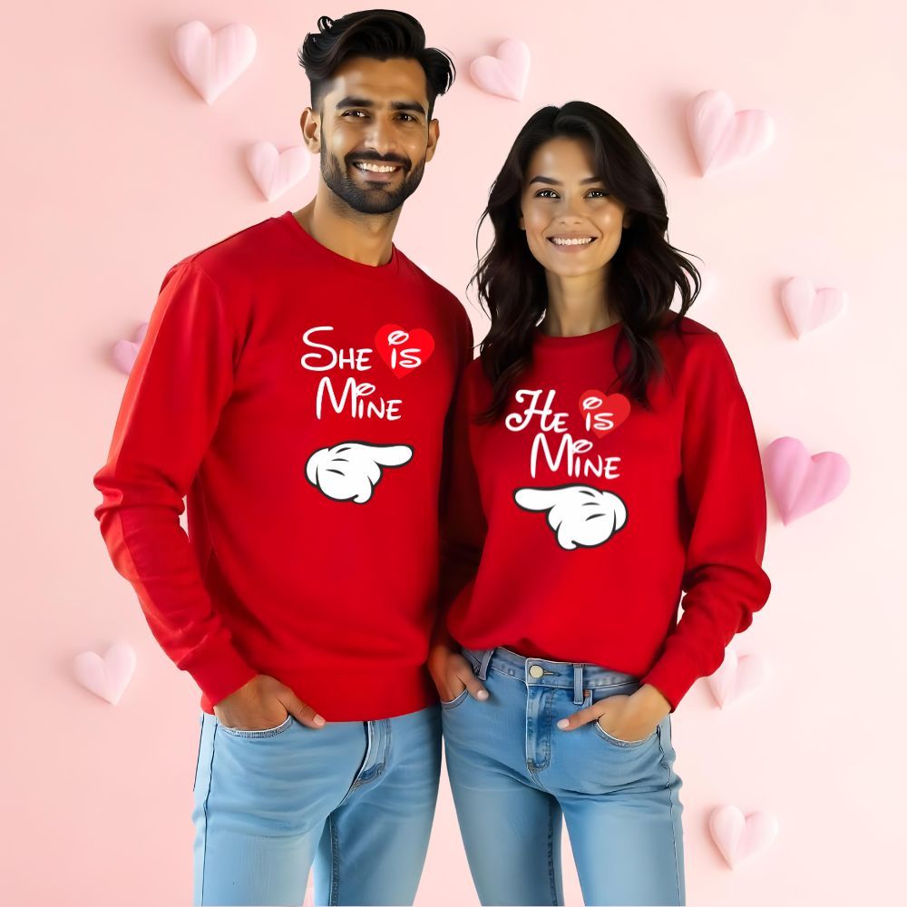 He's Mine She's Mine Couple Sweatshirts