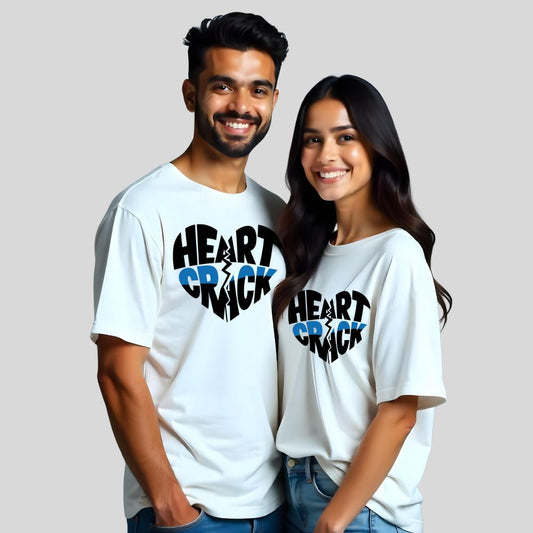 Heart Crack  - Unique Oversized Couple Tees