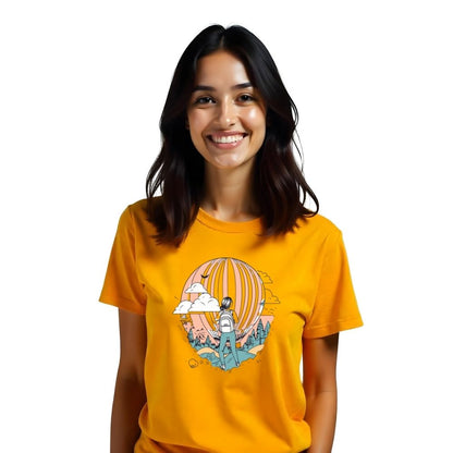 Soaring High - Parachute Design Women Casual Printed Tees
