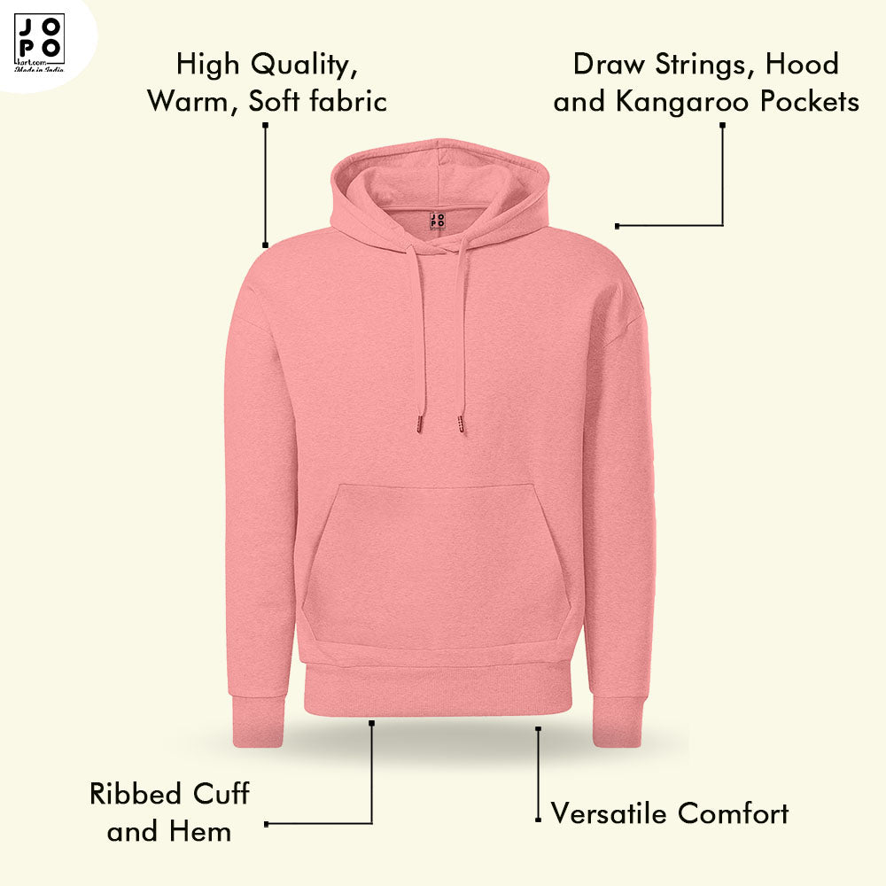   Peach Hoodie for   Men
