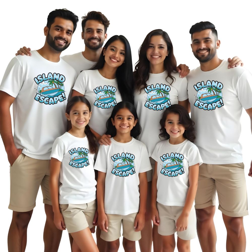 Island Escape Matching Outfits - Group Vacation Island Vibe Tees