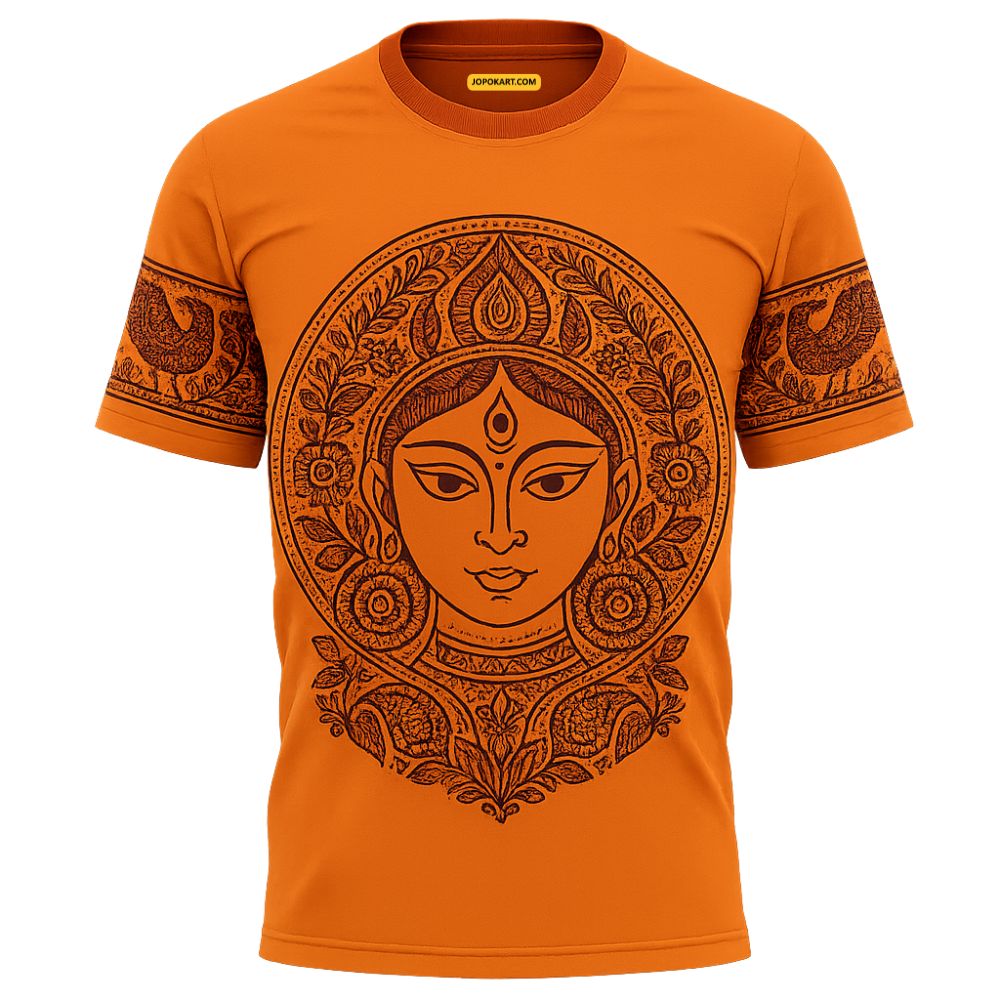 Jersey black mandala Goddess Durga ma design 