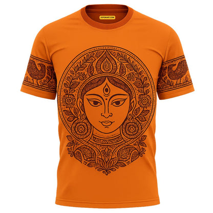 Jersey black mandala Goddess Durga ma design 