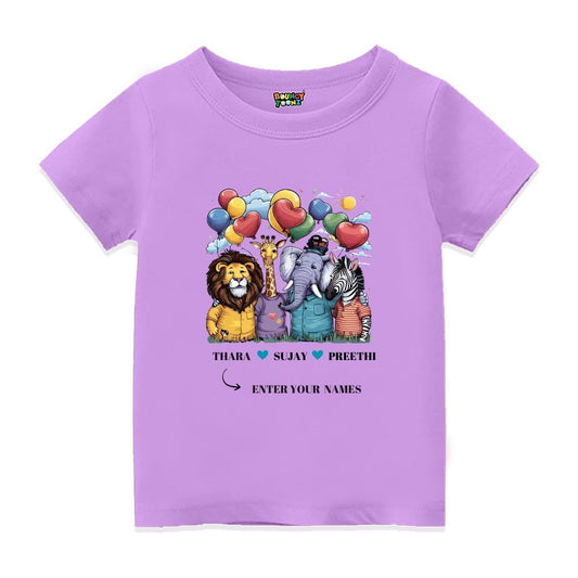 Jungle Friends Customised Kids Tshirts