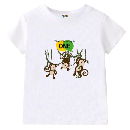 Lil Monkey Theme Age Name Customized TShirt