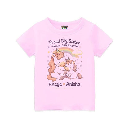 LtPink t-shirt with unicorn design and text 