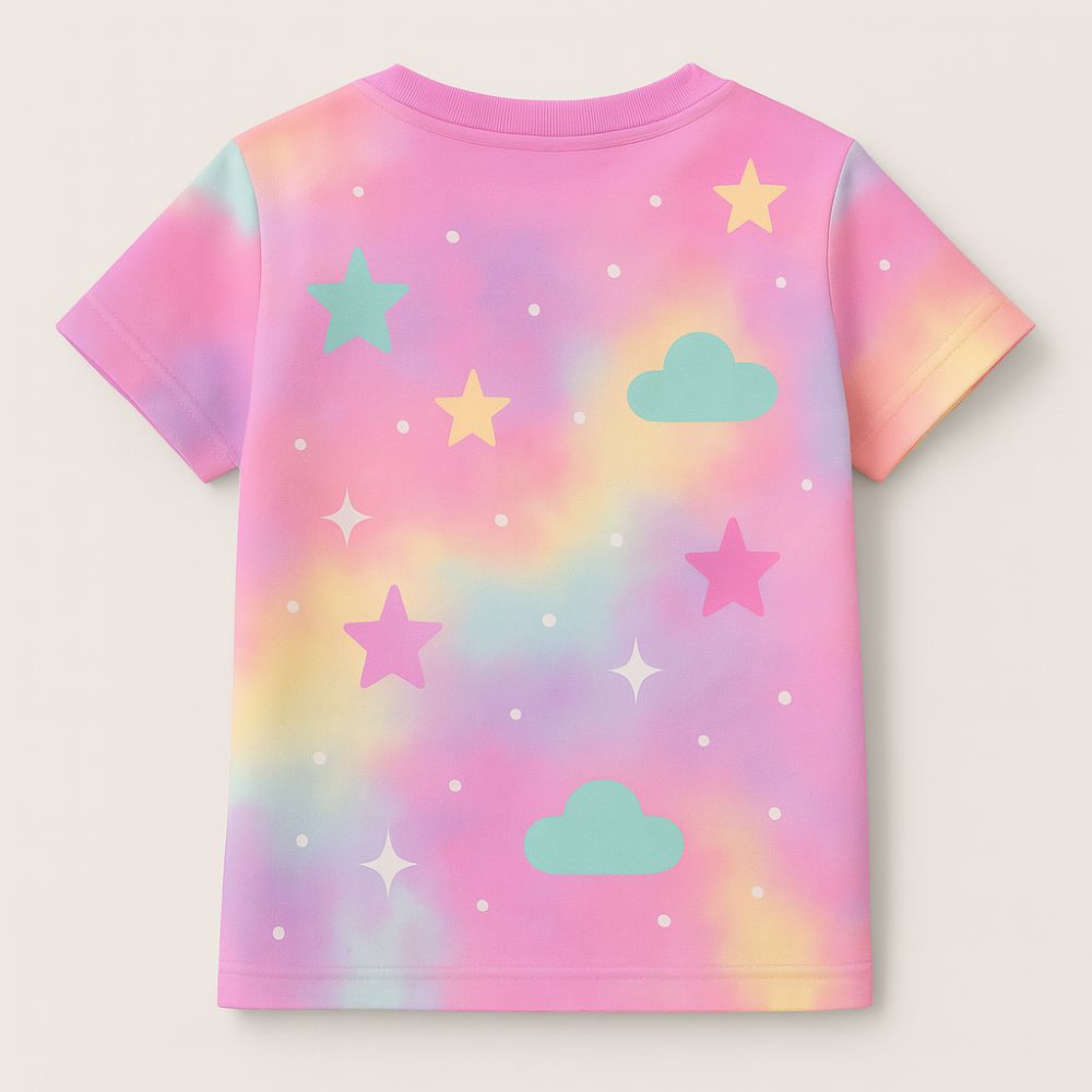 Ltpink jersey with unicorn design and text Unicorn Vibes Only, One of a Kind! Back side