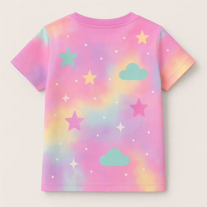 Ltpink jersey with unicorn design and text Unicorn Vibes Only, One of a Kind! Back side