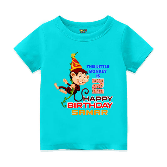 birthday tshirt for kids monkey theme