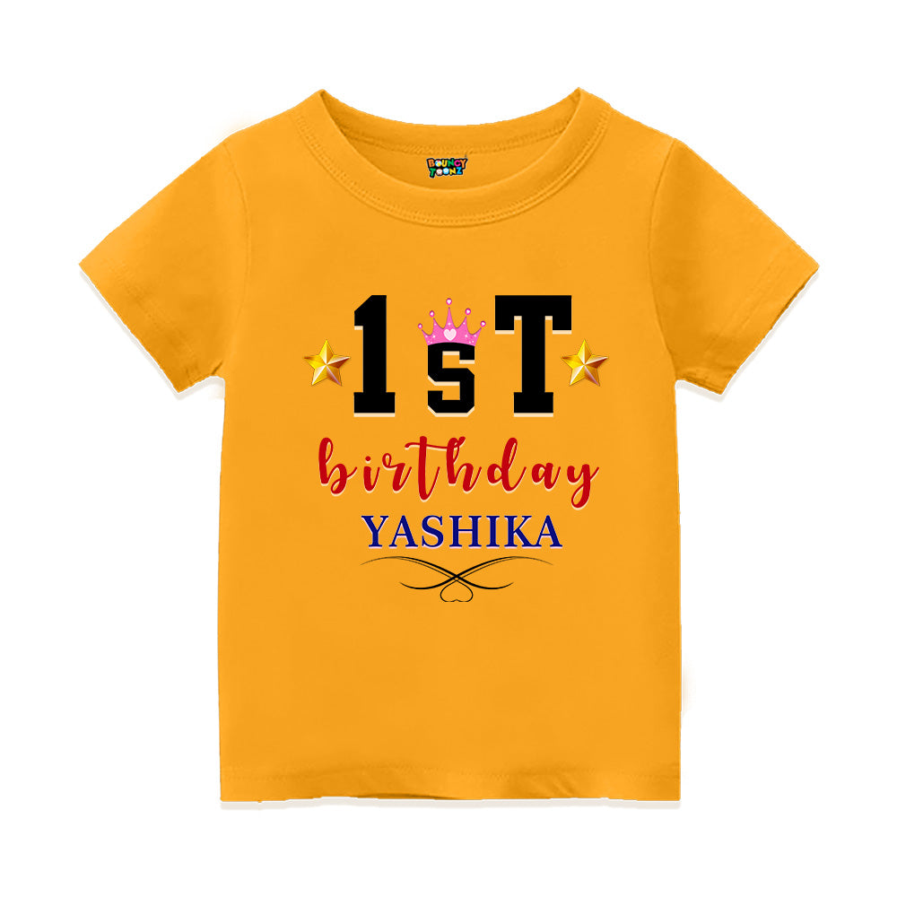 1st Birthday Customised Tshirt Gifts for Kids