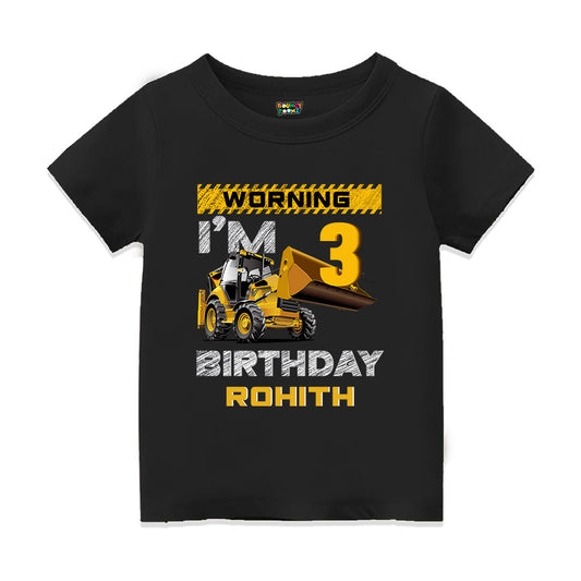 Construction Theme Tshirts for Kids - Customisable