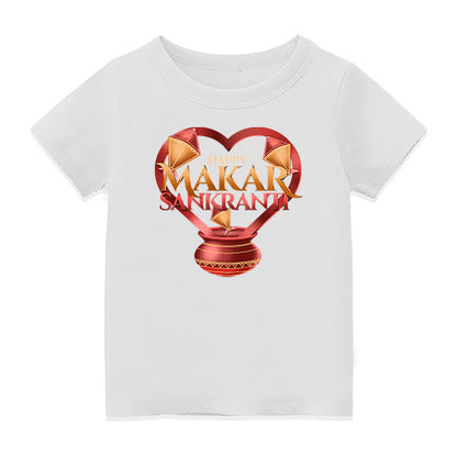 Pongal Special Customised T-Shirt | Add Your Name - WHITE - 6-12M  (20in Chest)