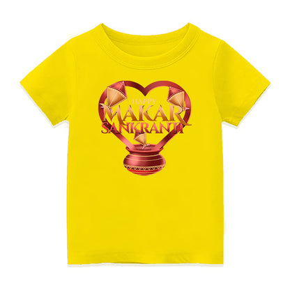 Pongal Special Customised T-Shirt | Add Your Name - YELLOW - 6-12M  (20in Chest)