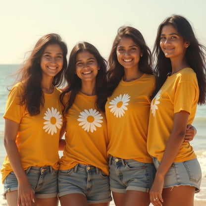 Daisy Floral Prints Group Vacation Friends and Family Tshirts