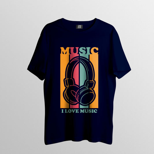   I Love Music Oversize T Shirt
