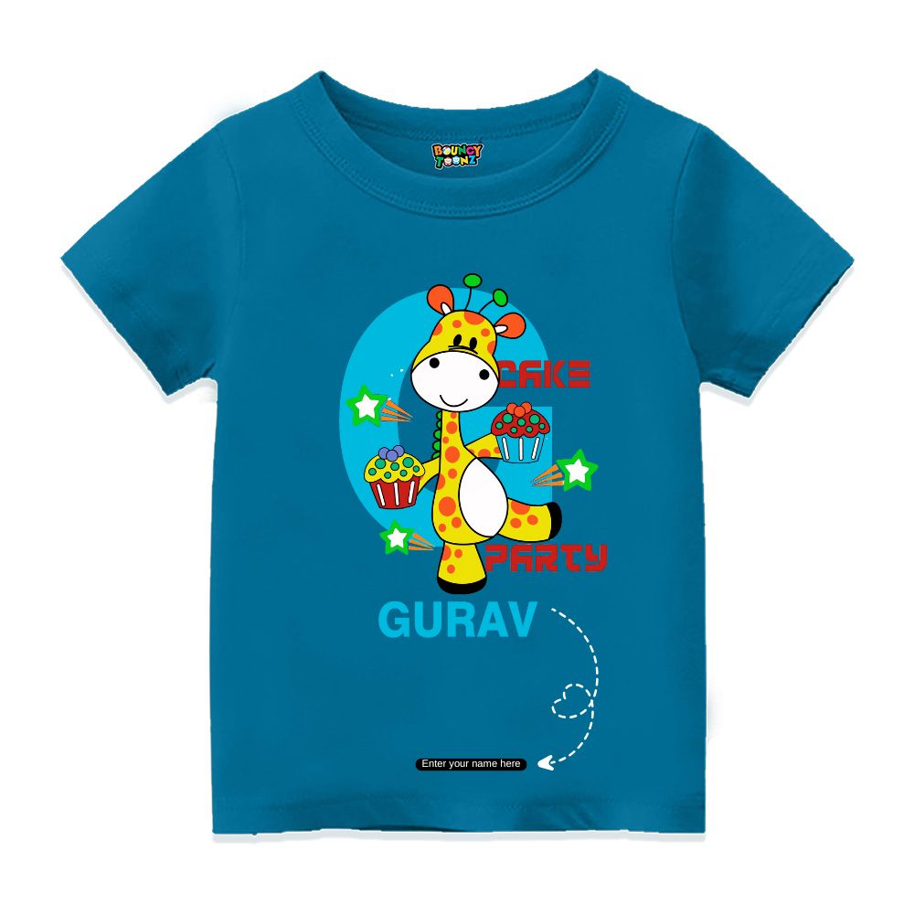 Birthday Girafee Initials Tshirts