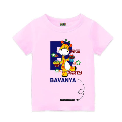 Birthday Girafee Initials Tshirts