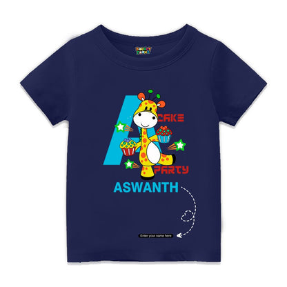 Birthday Girafee Initials Tshirts