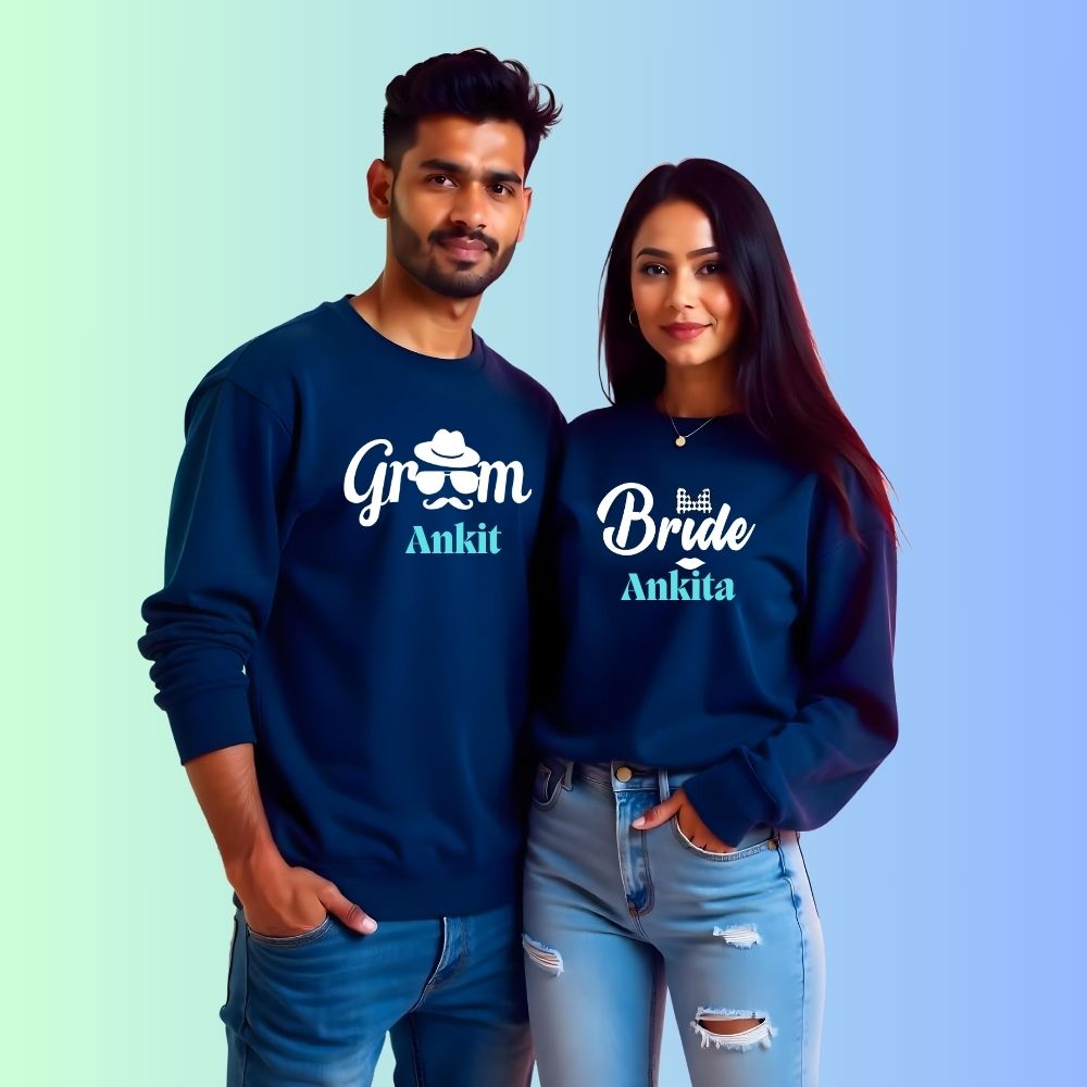 Groom & Bride Couple Sweatshirts