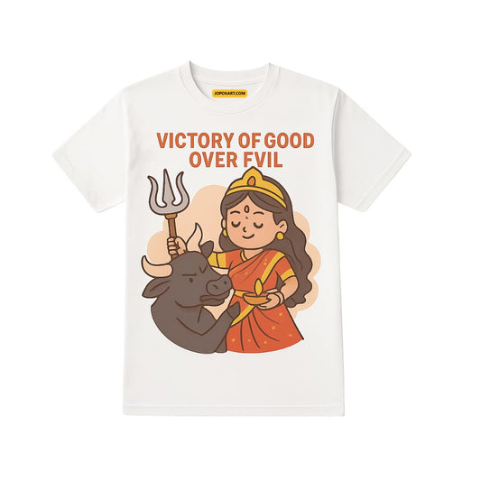  Navratri Special Unique Kids Tshirts Printed Victory of Good Over Evil