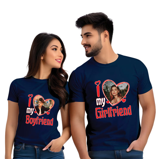 BoyFriend GirlFriend Photo Printed Tshirts