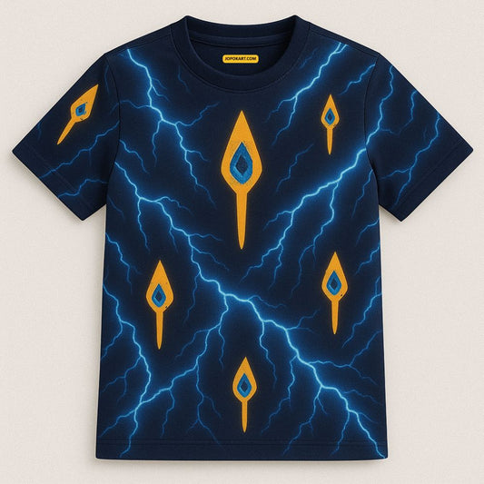 Navyblue Kids Jersey with Spear Print Front