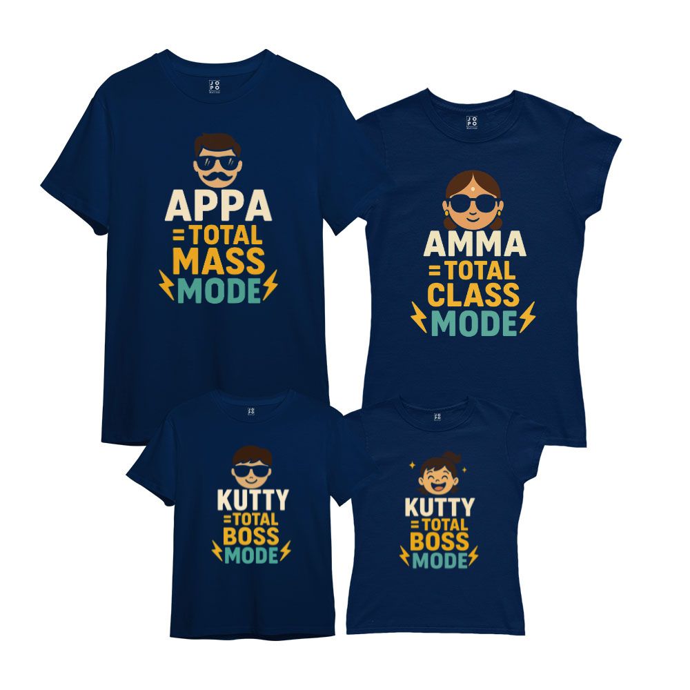 Navyblue t-shirts with humorous text and graphics printed