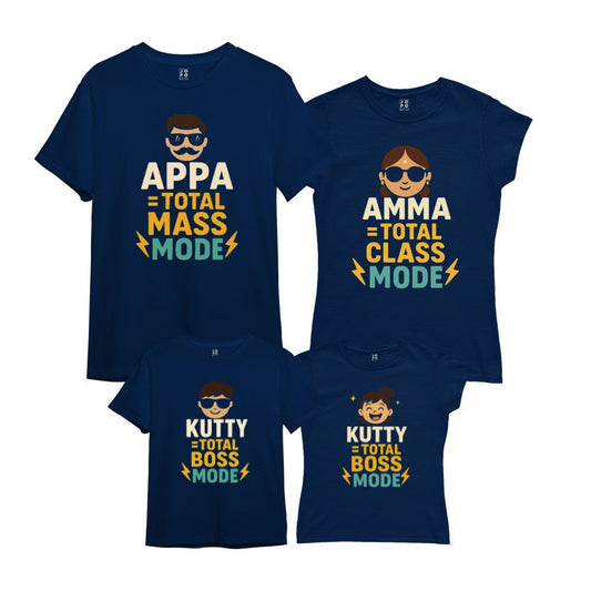 Navyblue t-shirts with humorous text and graphics printed