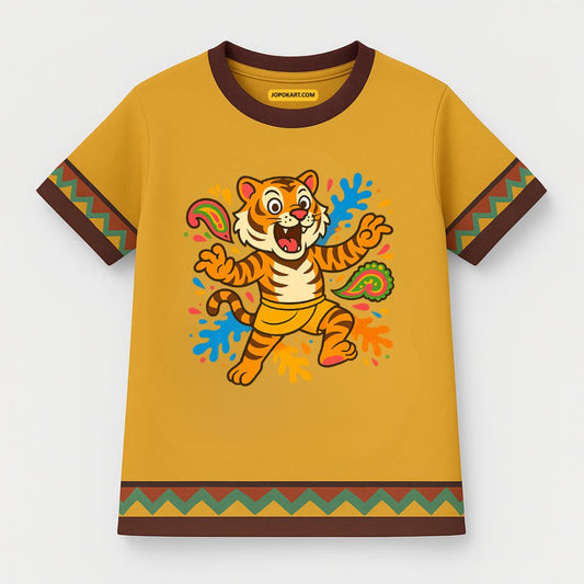 Onam Special Pulikali tiger Print Kids Jersey