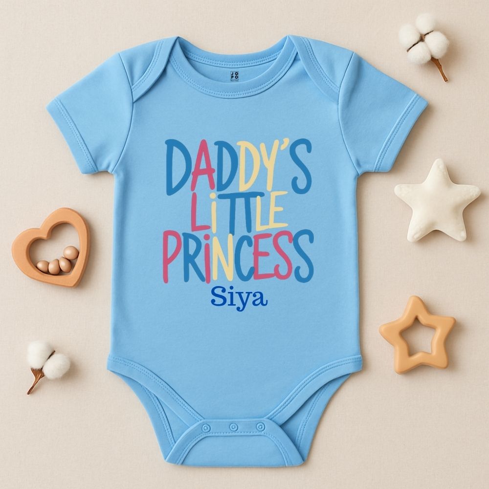 Pastel Blue baby onesie with 'Daddy's Little Princess' 