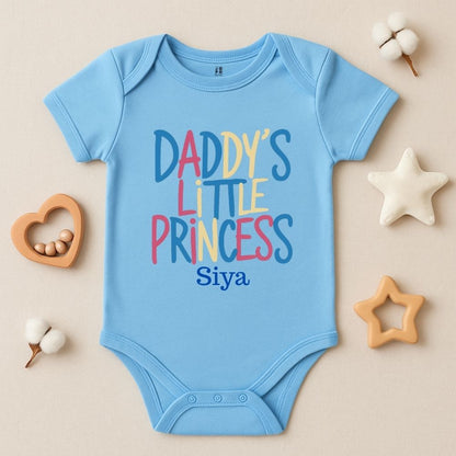 Pastel Blue baby onesie with 'Daddy's Little Princess' 