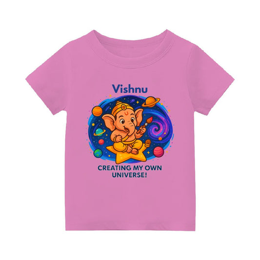 Pink Kids T-shirt Creating My Own Universe 