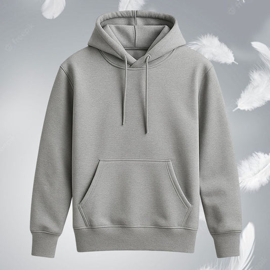 Plain Grey Hoodie front