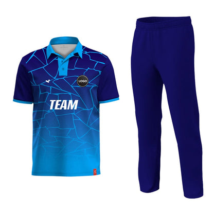 Royalblue and Skyblue Sports Jerseys with the word 'TEAM' on it, paired with matching blue pants.
