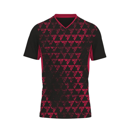 Customised V neck Jerseys Rose Black