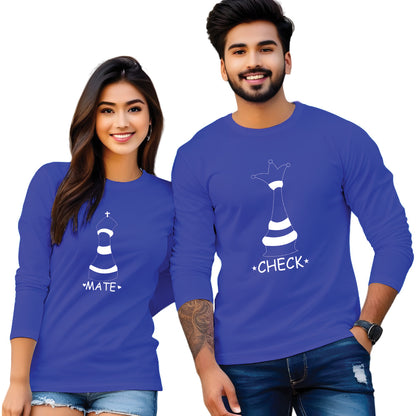 Checkmate Printed Couple T-Shirt
