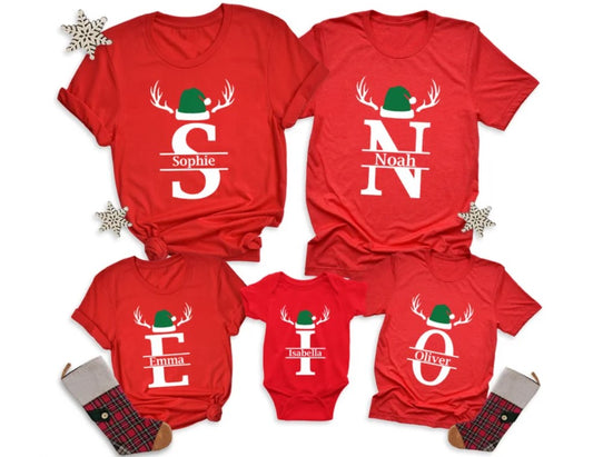 Customised Group Christmas Tshirts for Family