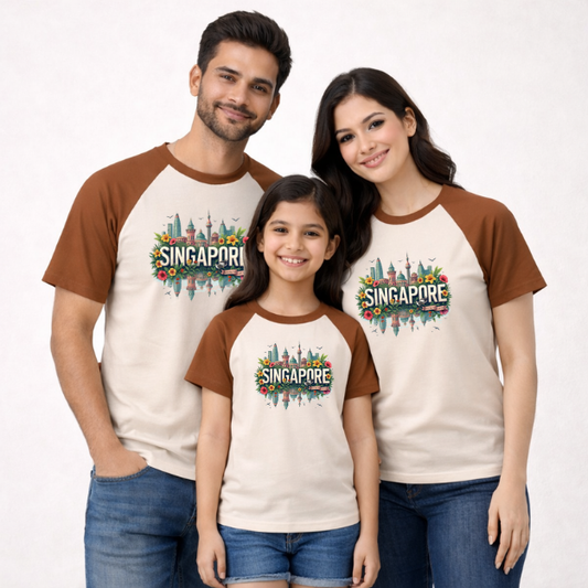 Singapore Family Trip - Customised Family Vacation Travel Tshirts