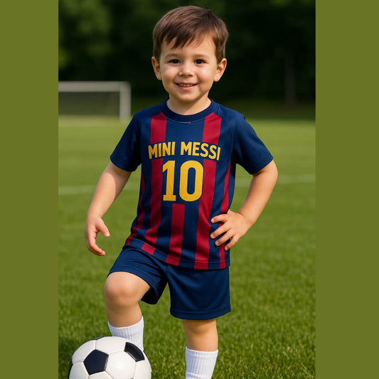 Soccer Jersey with 'Mini Messi 10' Kids Jersey and Shorts Set