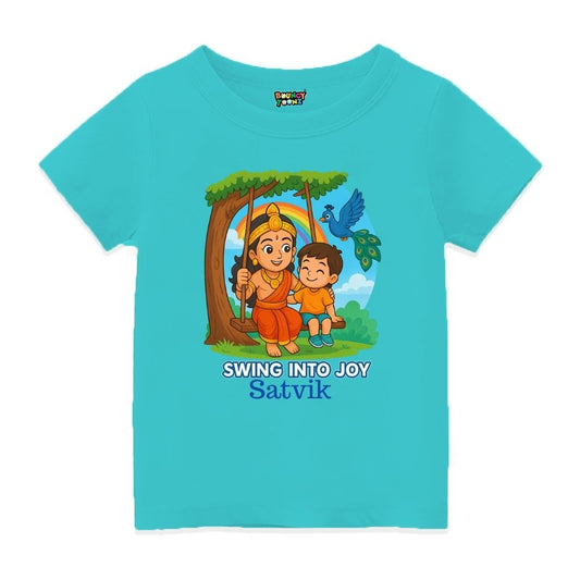 Swing Into Joy Aquablue Balamuruga TShirt