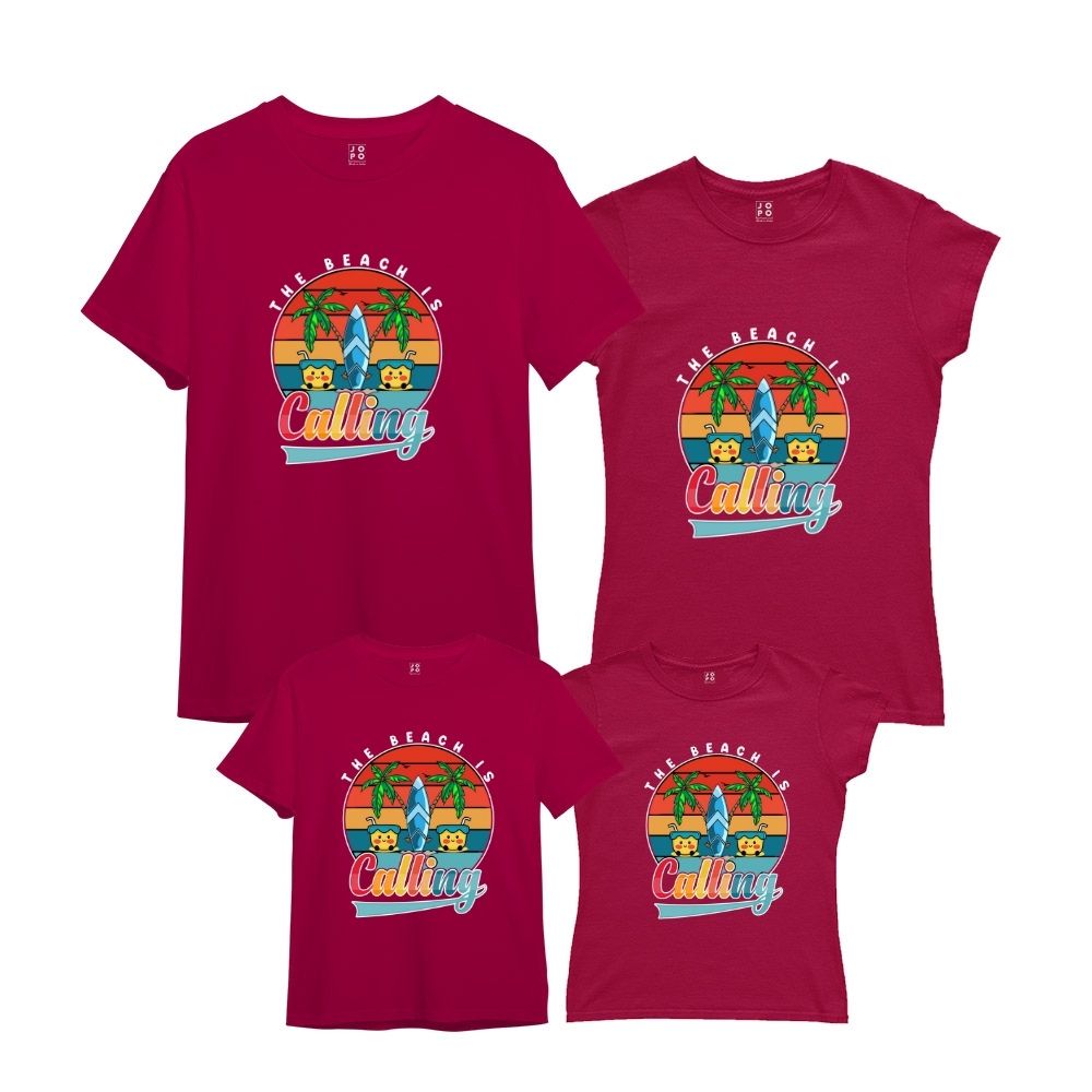 The Beach is Calling Matching Family Tshirts for Vacation