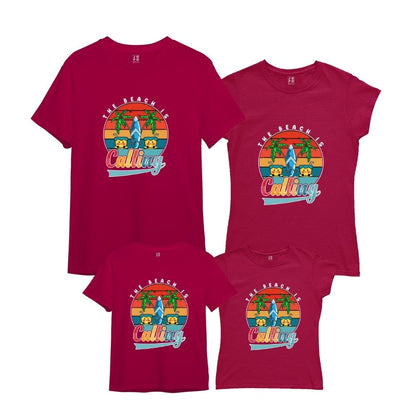 The Beach is Calling Matching Family Tshirts for Vacation
