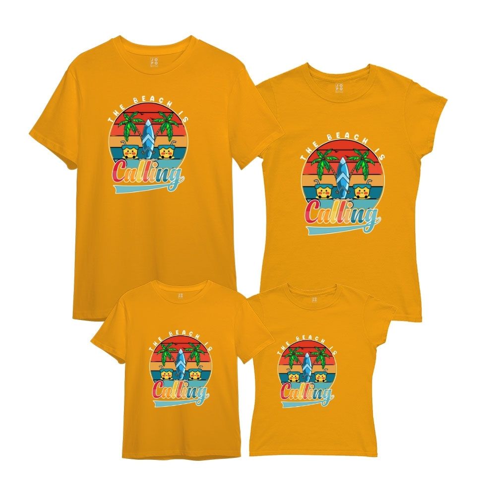 The Beach is Calling Matching Family Tshirts for Vacation