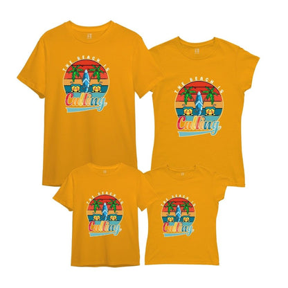 The Beach is Calling Matching Family Tshirts for Vacation