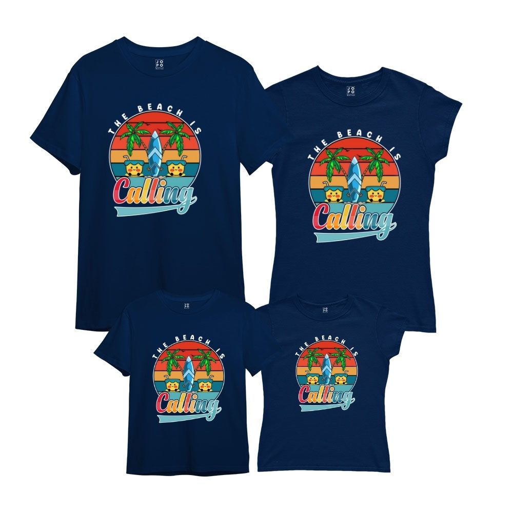 The Beach is Calling Matching Family Tshirts for Vacation