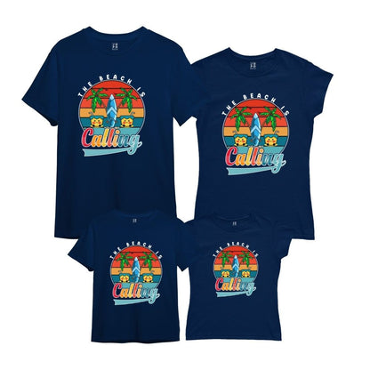 The Beach is Calling Matching Family Tshirts for Vacation