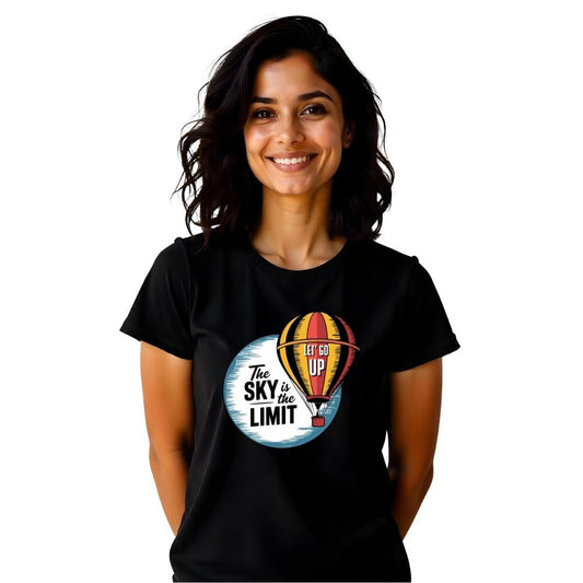 Sky is the Limit - Empowering Women Casual Printed Tees