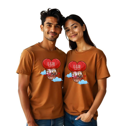 U and Me Hot air Baloon Couple Tshirts
