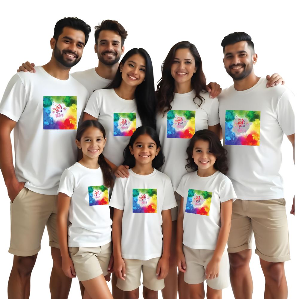 Create Memories Together – Holi Vibes Group T-Shirts for a Colorful Day