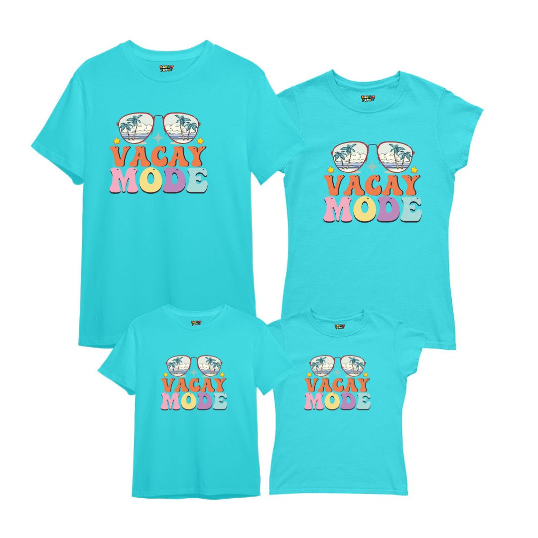 Family tees for 4 Aquablue